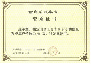 信息系统集成资质壹级 引领行业标准，铸就卓越服务